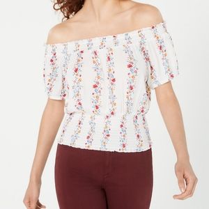 Junior's Off Shoulder Prairie Top size M